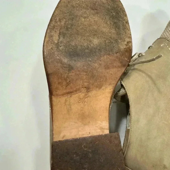 Via spiga womens tweed & suede khaki & tan oxfords size 8.5 - Picture 9 of 11